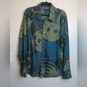 Calvin Klein Jeans Men's Button Up Shirt Long Sleeve Large